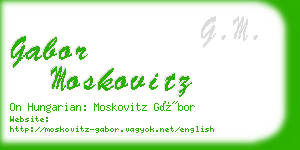 gabor moskovitz business card